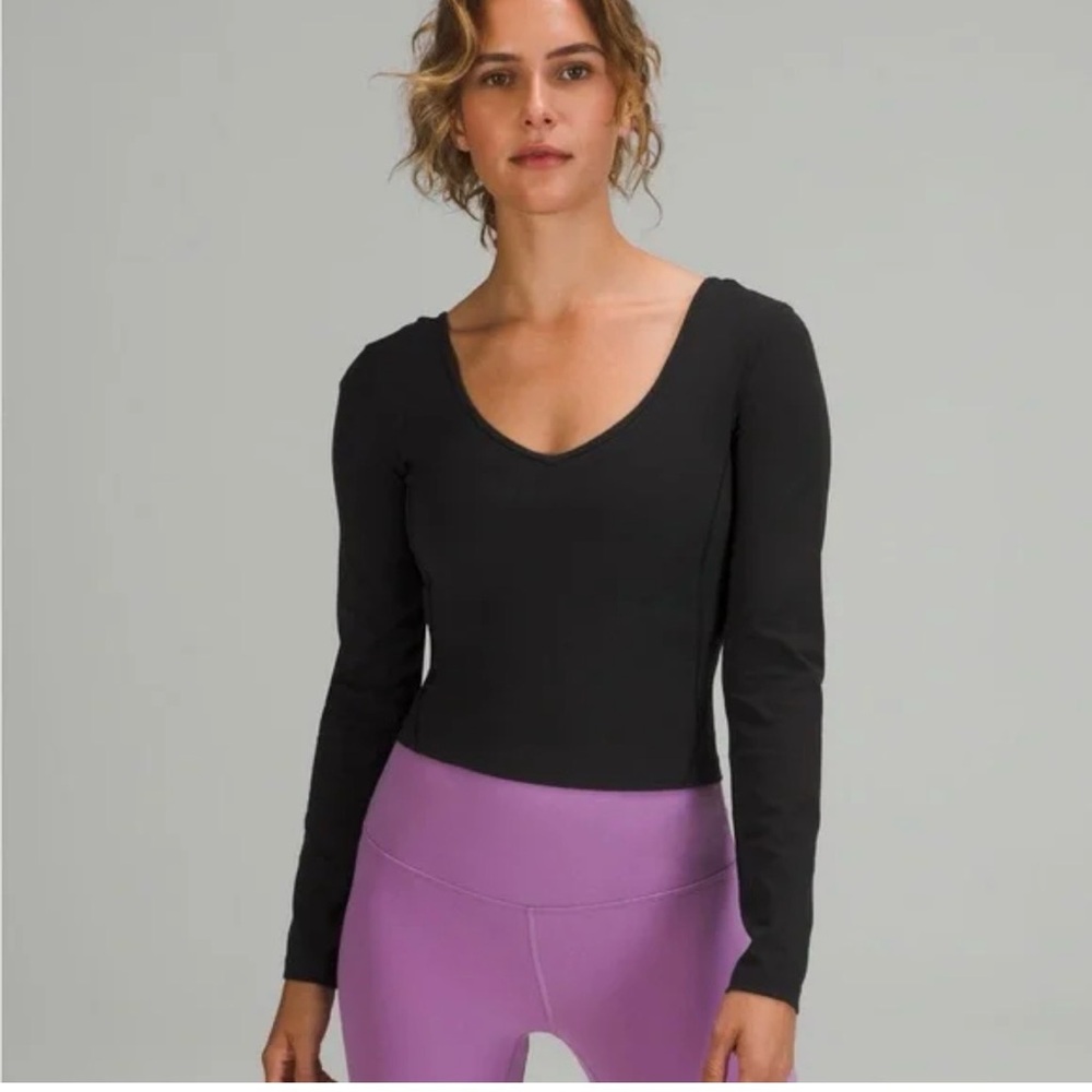 Lululemon Athletica Lux Soft Black Long Sleeve Bodysuit